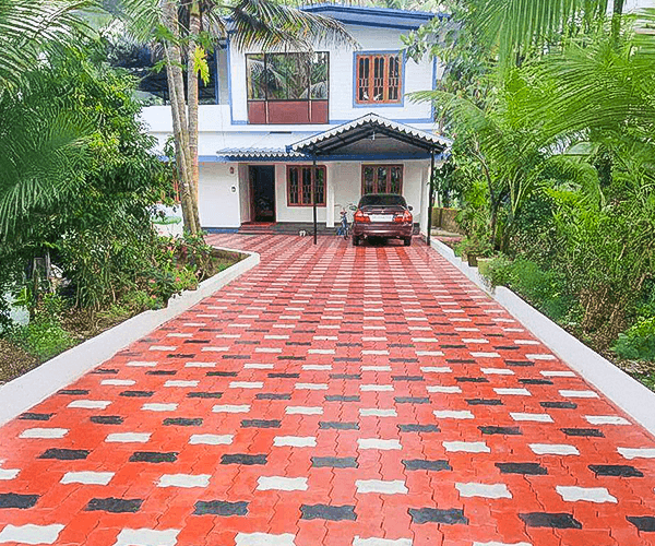 Interlock paving used in landscaping
